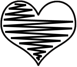 knitting the heart from the bottom up leaves one lobe un-knitted