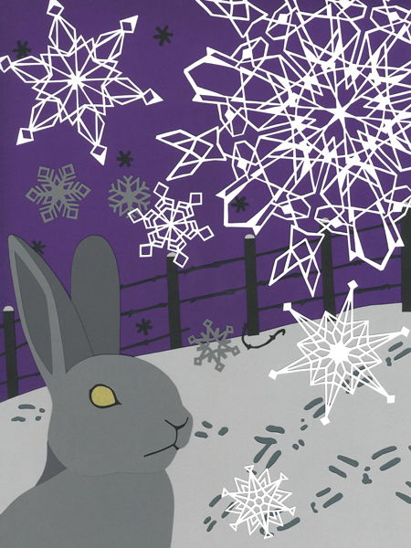 Rabbits in the Snow