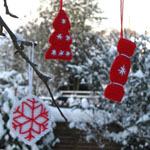 photo of xmas decorations on tree