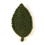 photo of knitted elm leaf