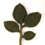 photo of knitted elm twig (front)