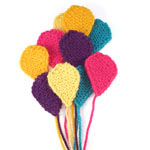 photo of little knitted balloons