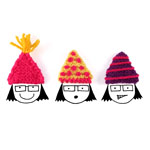 photo of little knitted party hats