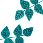 photo of simple knitted leaves