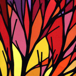 Sunset - One of Jessica's cut paper designs.