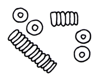 regular crinoid stem sections