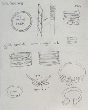 1st set of sketched bracelets