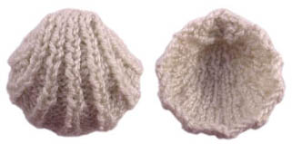 cockle shell pattern, inside and outside