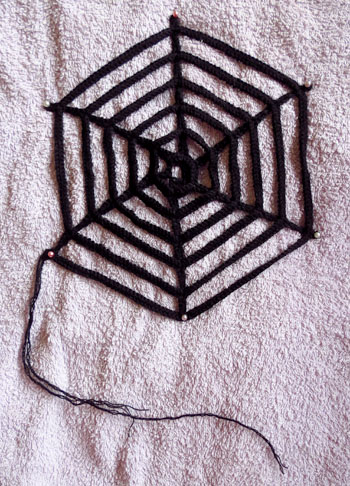 web on a towel
