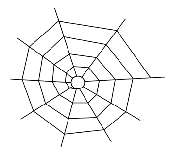 simplified cobweb sketch