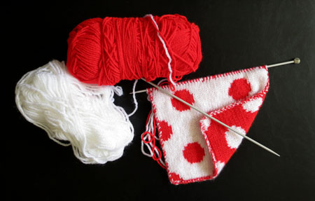 Dotty double knit fabric