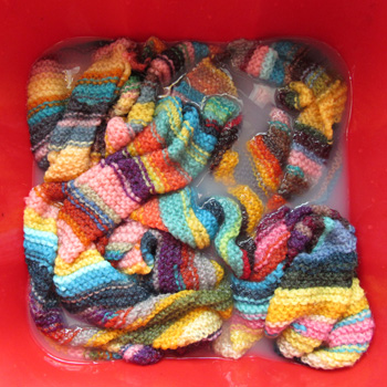 scarf in water