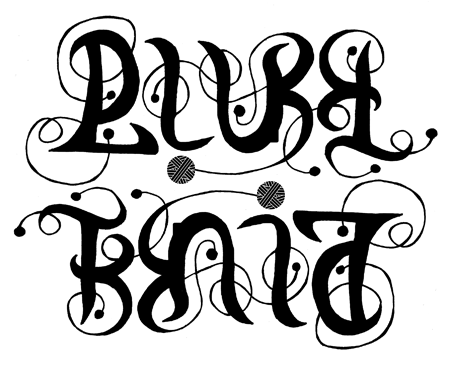 purl knit ambigram