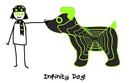 infinity dog is in the wild