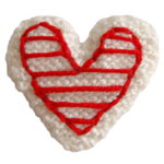 two-tone heart decoration pattern