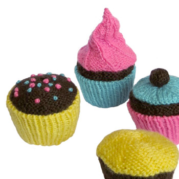 four different cupcake designs