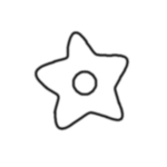 little star-shapped crinoid