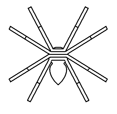 Diagram showing how the legs are sewn to the body.