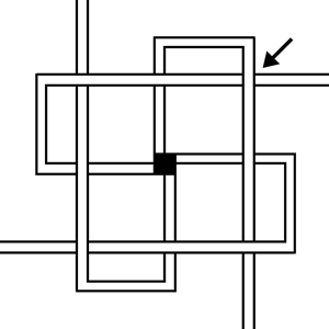 Diagram showing the final step of the Right-Hand Square Knot