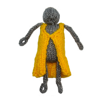 knitted long fastened coat